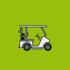 Golf cart vector illustration for Golf Day on May 6th