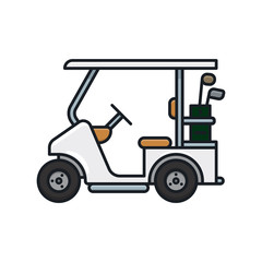 Golf cart isolated vector illustration for Golf Day on May 6