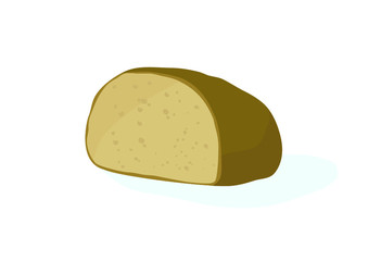 sour dough bread icon food toast isolated on white background
