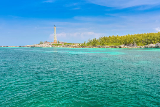 A tall lighthouse found in Bimini