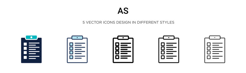 Assignment icon in filled, thin line, outline and stroke style. Vector illustration of two colored and black assignment vector icons designs can be used for mobile, ui, web
