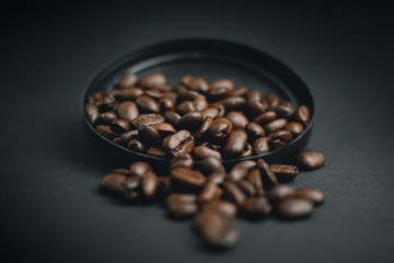 coffee beans in a cup