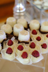 Desserts on the wedding table.