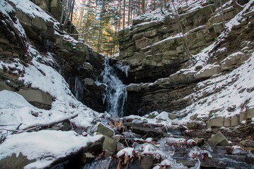 Potok Mosorczyk i wodospad Mosorne. Beskidy, Polska. © Roman Trojanowski