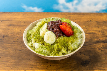 かき氷　japanese type of epidemic shaved ice