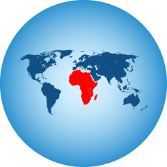 Fototapeta na wymiar map of Africa