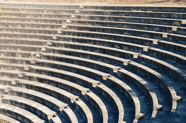 Empty Ancient Theater Steps in the Island of Cyprus