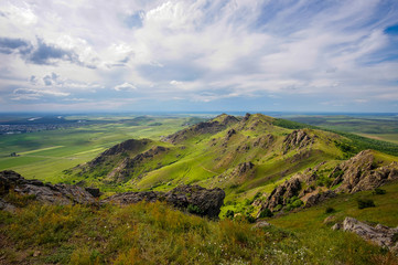 Fototapeta na wymiar Macin Mountains panorama
