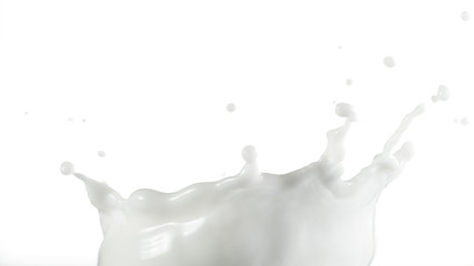 Naklejka na ściany i meble Milk splash isolated on white background