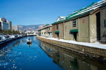 冬の小樽運河