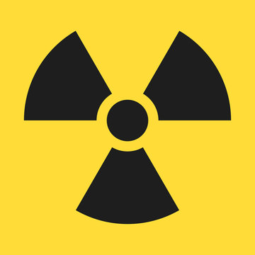Radiaction symbol. Caution radioactive danger sign
