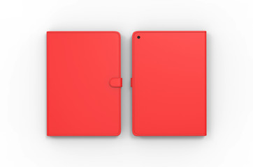 Blank electronic screen Tablet  for branding and design, 3d render illustration.