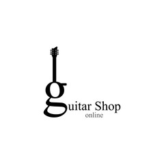 Guitar logo vector