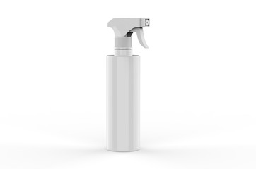 Blank plastic trigger spray for branding, 3d render illustration.
