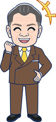 Naklejka premium お金持ちの社長さん