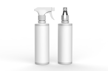 Blank plastic trigger spray for branding, 3d render illustration.