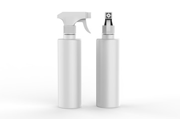 Blank plastic trigger spray for branding, 3d render illustration.
