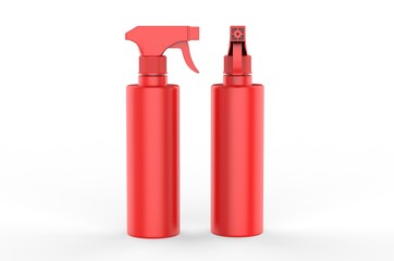 Blank plastic trigger spray for branding, 3d render illustration.