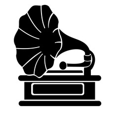 gramophone icon vector isolated on white background