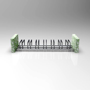 3d rendering of Bicycle Parking 7x front view 00008