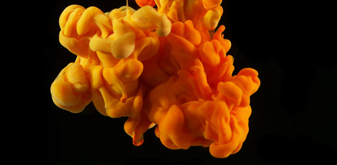 Abstract coloured ink in water