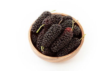 Fototapeta na wymiar fresh and ripe mulberries background