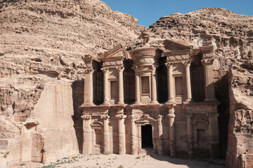 Exterior View of Al-Dier ( AD Deir)\or The Monastery at Petra, Jordan