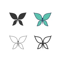 Fototapeta na wymiar butterfly icon vector illustration design
