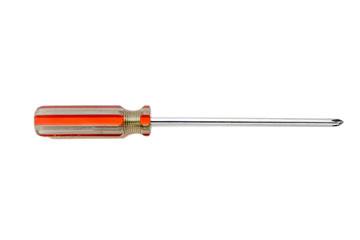 Screwdriver  closeup on white background. Selective focus