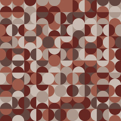 70s Particles Semi Circle Collage Seamless Pattern