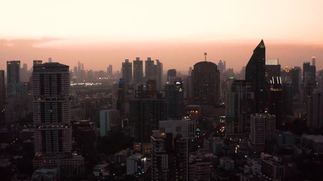 Aerial view of Thonglor, Phrom Phong and Ekkamai District, Sukhumvit street in Bangkok, Thailand