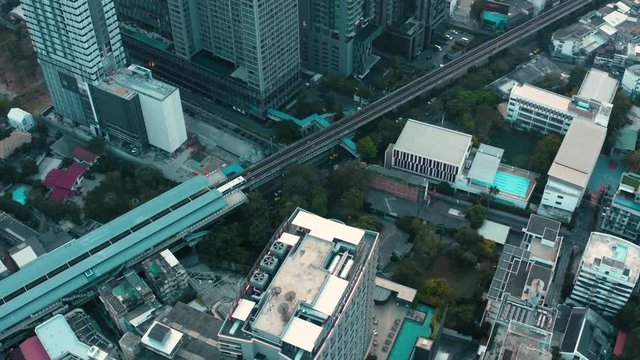 Aerial view of Thonglor, Phrom Phong and Ekkamai District, Sukhumvit street in Bangkok, Thailand