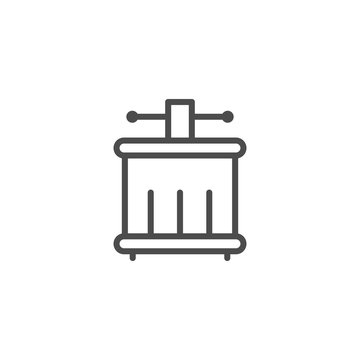Grape press line outline icon