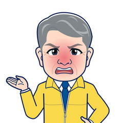 ユニフォームを着た上司