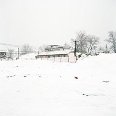 Fototapeta premium Snow on ruins.