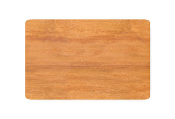 3d rendering. rectangle Chopping Butcher board wooden on white table background.