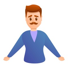 Depression icon. Cartoon of depression vector icon for web design isolated on white background