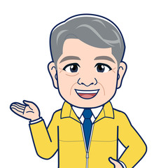 ユニフォームを着た上司