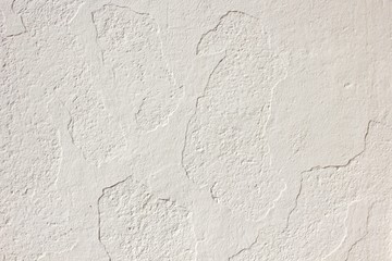 close up background white painted wall of the balcony Cretan style with stains
