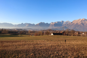 autumn landscape in the mountains