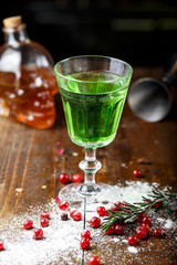 absinthe in a beautiful glass