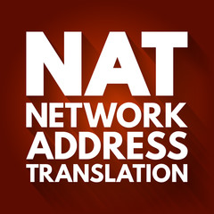 NAT - Network Address Translation acronym, technology concept background