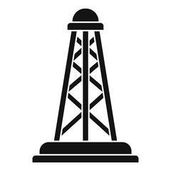 Drilling derrick icon. Simple illustration of drilling derrick vector icon for web design isolated on white background
