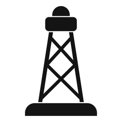 Energy derrick icon. Simple illustration of energy derrick vector icon for web design isolated on white background