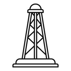 Drilling derrick icon. Outline drilling derrick vector icon for web design isolated on white background