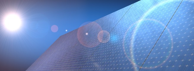 Solar concept cell energy power 3d.