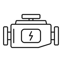 Car hybrid engine icon. Outline car hybrid engine vector icon for web design isolated on white background