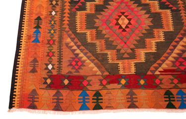 Old and modern Persian Colourful Arabesque and handmade carpet, rug gelim, and Gabbeh with the...