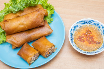 pork dim sum fried on lunch