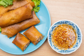 pork dim sum fried on lunch